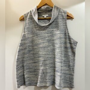 Gray Sleeveless Cowl Neck Top